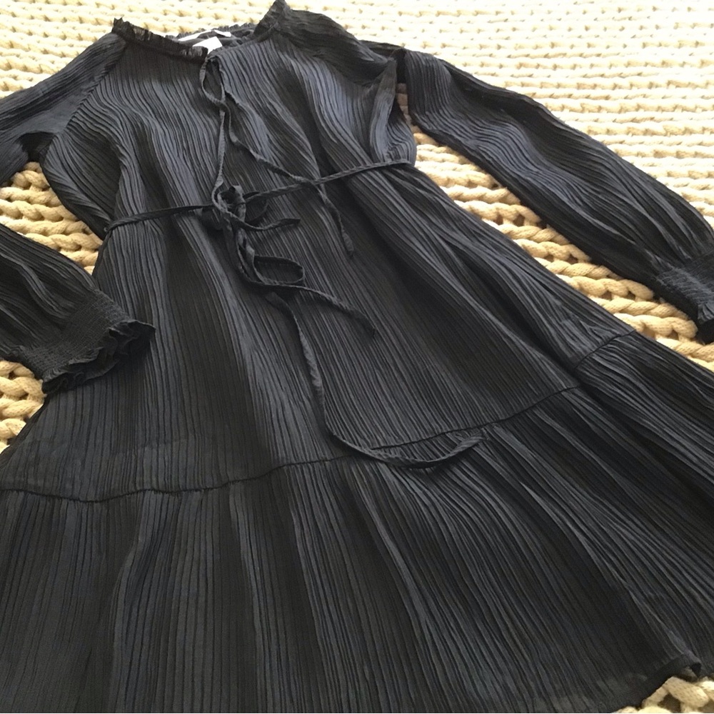 NWT LOFT Black dress spring summer lightweight size medium - Picture 2 of 7